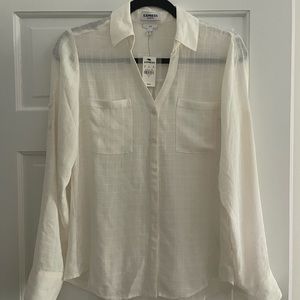 NWT-Express SLIM FIT TEXTURED PORTOFINO SHIRT- Size Small